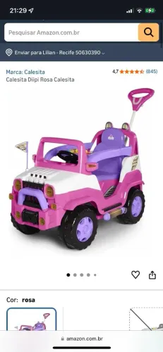 Mini jipe rosa