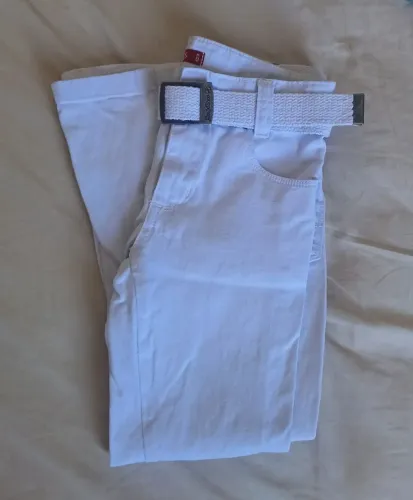 Calça branca menino 6 anos