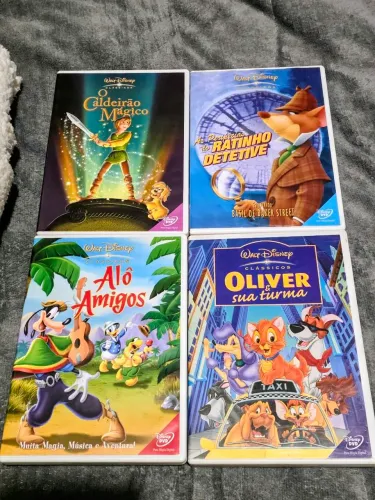Dvds Clássicos Disney - O Caldeirão Mágico, Alô Amigos, Oliver, O Ratinho Detetive