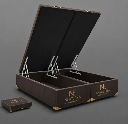 Cama Box Queen com Baú - Preta