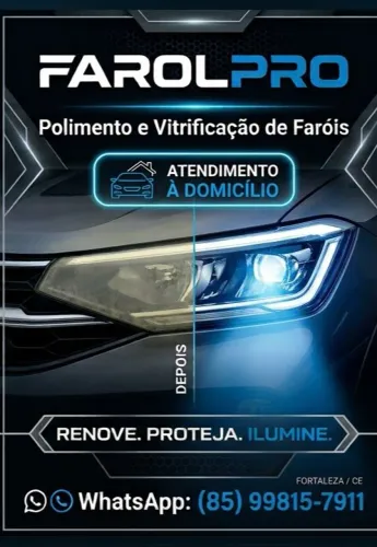 POLIMENTO E VITRIFICAÇÃO DE FAROL A DOMICÍLIO