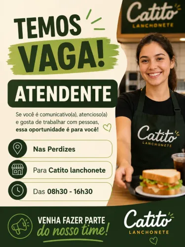 Atendente para Lanchonete