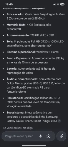 Notebook galaxy book fi