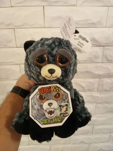 Feisty Pets lobo prateado original - Não é da Black Machine