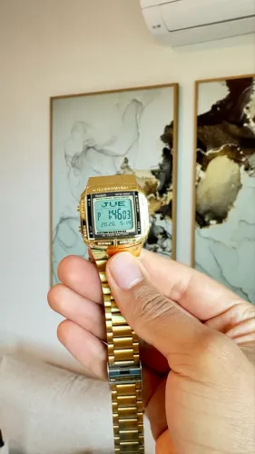 Relógio Casio Digital Dourado - Original 