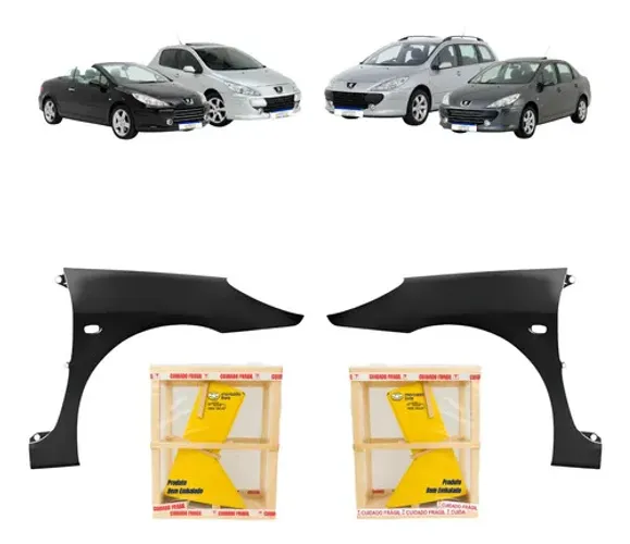 Par Paralama Peugeot 307 2007 2008 2009 2010 2011 2012