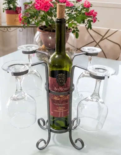 Suporte Adega de vinho 4 taças 