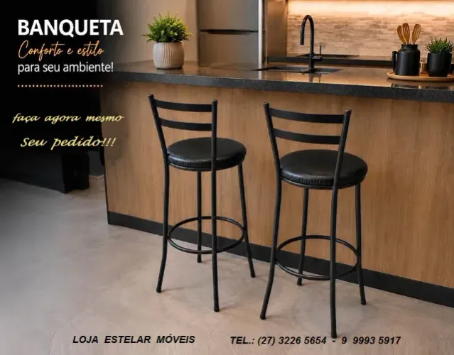 banquetas alta para bancada área gourmet