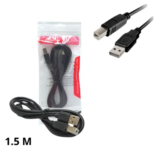 Cabo de Impressora Universal USB de 1,5 Metros