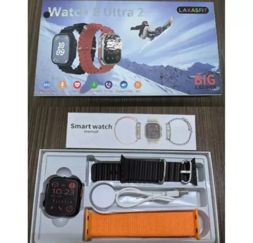 Smartwatch Ultra A15 BIG com 7 pulseiras e monitor cardíaco