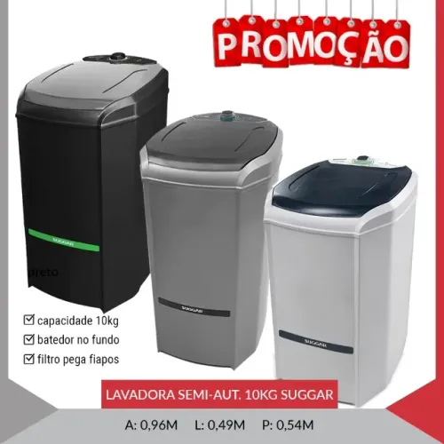 Lavadora Semi-Automática 10kg tanquinho
