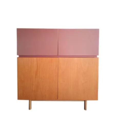 Balcão Buffet MDF laqueado rosa
