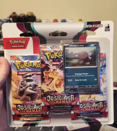 Pokémon - Blister Triplo - Obsidiana em Chamas (Wooper)