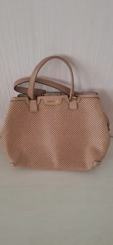 Bolsa Luz Da Lua Original Couro Perfurado Nude