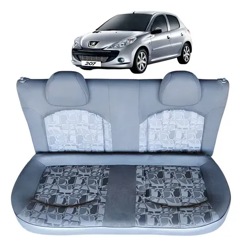 Jogo Banco Traseiro Peugeot 207 Hatch 2011 Original (usado) Preto