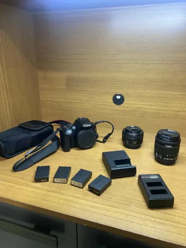 Kit completo Câmera Cânon SL3 + Lente 50mm + Lente 18-5mm