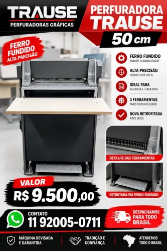 Perfuradora trauser 50 cm 3 ferramentas