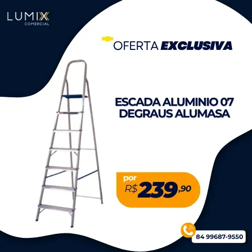 ESCADA ALUMINIO 7 DEGRAUS ALUMASA