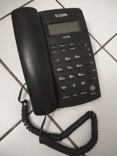 Com viva voz! Aparelho telefônico Elgin TCF 3000 telefone interfone
