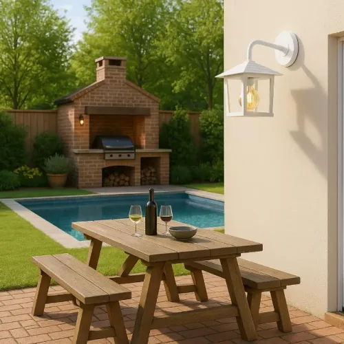 Arandela (luminária) Colonial Branca (na caixa) _ 2 unidades