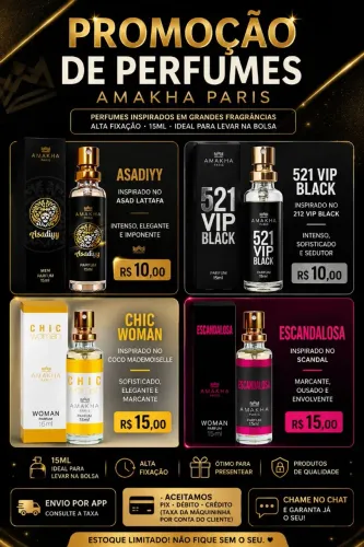 ? PROMOÇÃO DE PERFUMES AMAKHA PARIS - APROVEITE! ?