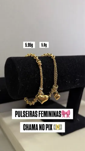Pulseira Elo Português de ouro 5.8g 18k procedência garantia eterna