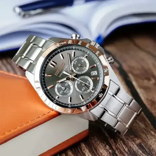 Relógio Seiko Selection Chronograp Quartz Rose Black SBTR026