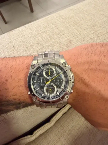 Bulova Precisionist 96B175 Original - Cronógrafo 300m - Aço Inox
