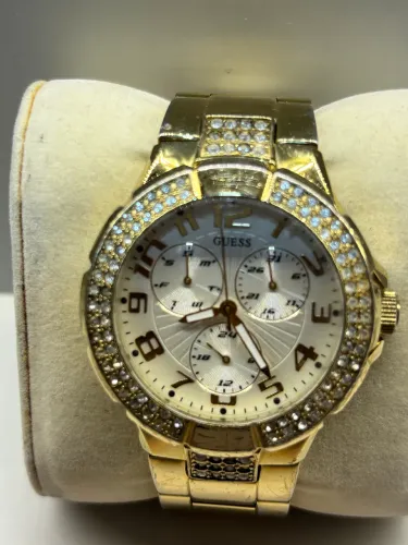 Relógio Feminino Guess Premium Dourado com Cristais