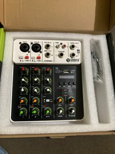 Mixer áudio (mesa 4 canal com bluetooth)