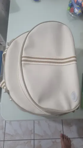 VENDO Bolsa Maternidade Bebê Bege com Listras - Linda e Elegante