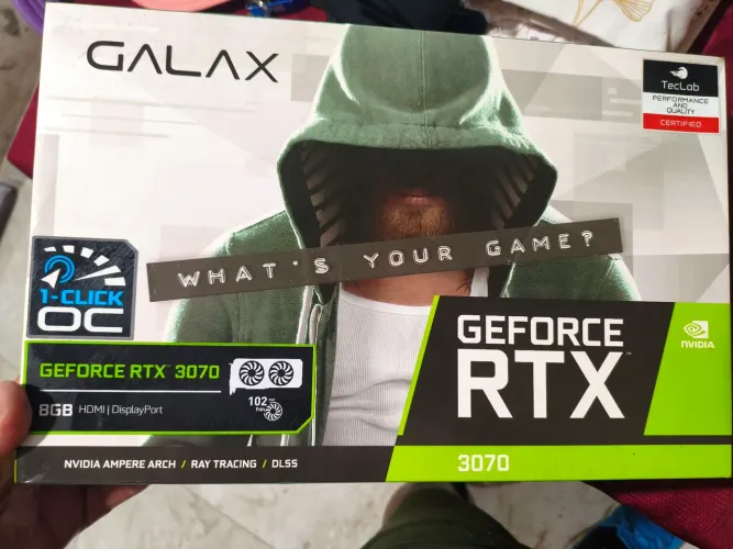 Placa de Vídeo Galax RTX 3070 8GB 1 CLICK OC 8GB