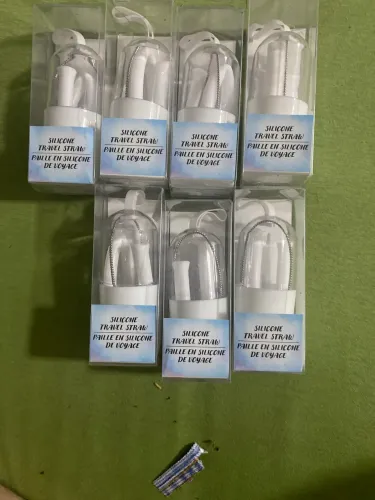 Canudos de silicone dobráveis reutilizaveis