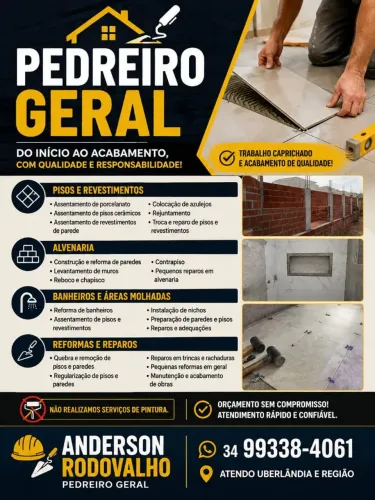 Pedreiro profissional