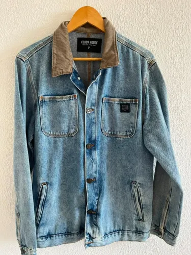 Jaqueta Jeans Masculina Clock House - Tam. P