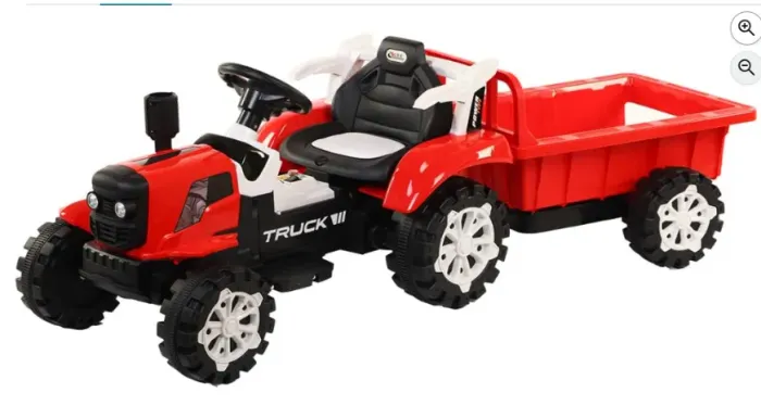 Trator Elétrico com Caçamba 12v Recarregável Vermelho - Novo na caixa, com garantia 