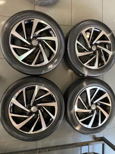 Rodas 17 virtus,polo,fox,nivus,Tcross 5/100 + Pneus Pirelli