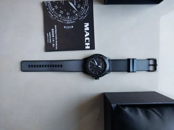 Relogio north edge mach aviador solar