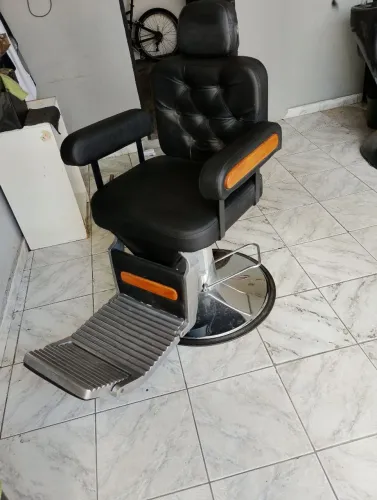 Cadeira de barbeiro luxo reclinável c/hidráulica