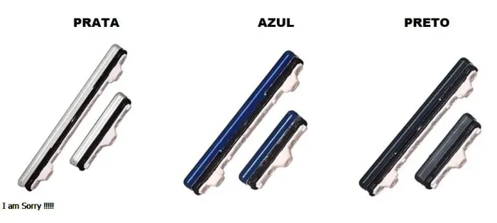 Botão Power Volume Para Galaxy S10 Lite Sm-g770 Cor Preto