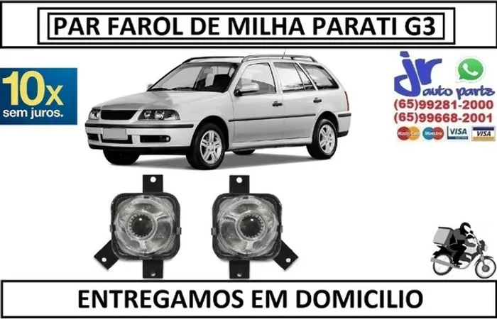 Par Farol de Milha Parati G3 2000 2001 2002 2003 2004 2005 Auxiliar Neblina
