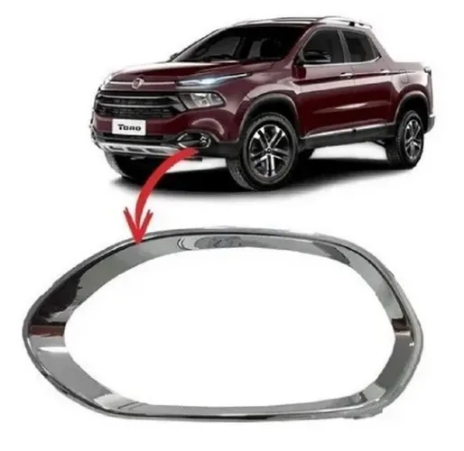 Friso Cromado Moldura Aro Farol De Milha Fiat Toro Lado Direito