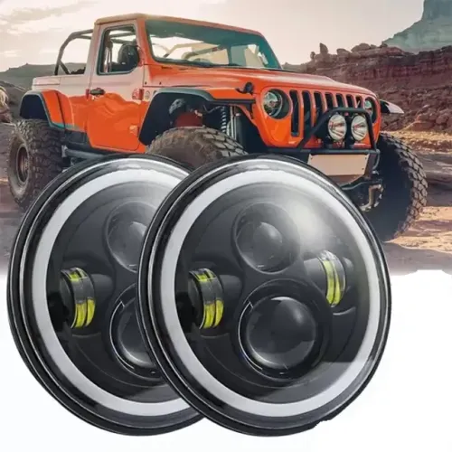 Par Farol Angel Eyes Defender Led Jeep Troller Fusca Kombi