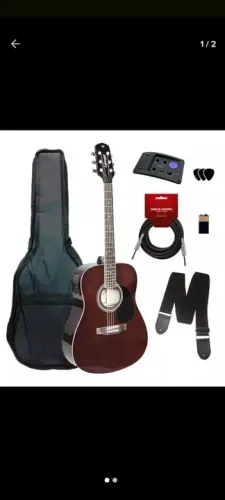 Violão Giannini folk elétrico Gd1eq Kit Bag e acessórios 