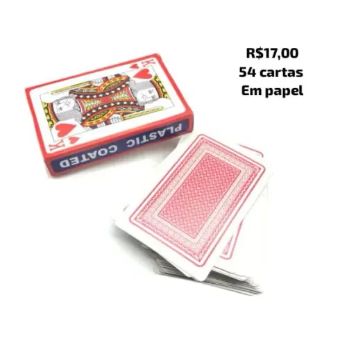 Jogo de carta de baralhos em papel 54 cartas