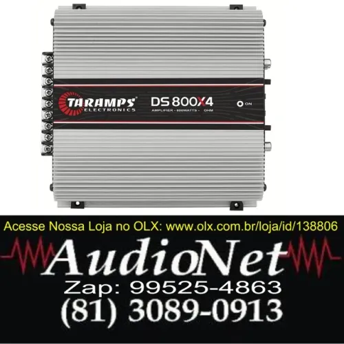 Modulo Taramps Amplificador Som 800w 4 Canais 2 Ohms Ts800x4 Cor Branco
