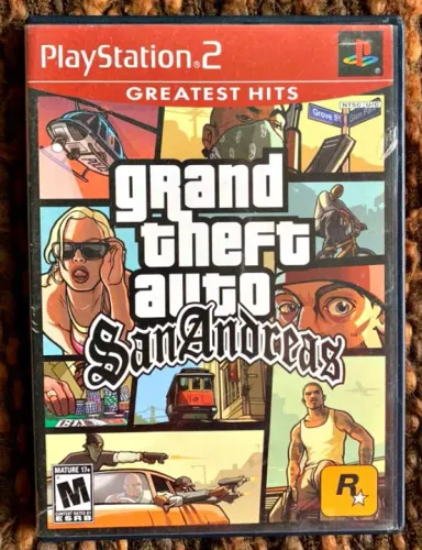 GRAND THEFT AUTO SAN ANDREAS GTA ORIGINAL PLAYSTATION 2 PS2 ROCKSTAR COM MANUAL