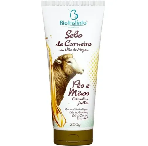 Creme Sebo De Carneiro Com Oleo Argan Ureia Bio Int