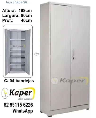 Promoção Armário de aço Pa-90 cinza ( novo )