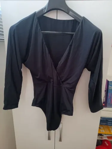 Body Lenny Niemeyer preto de manga comprida